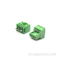 2.54mm 플러그 가능 터미널 블록 암 녹색 4P